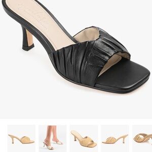 Journee Collection Black Heeled Mules-Juliette. New in box, never worn